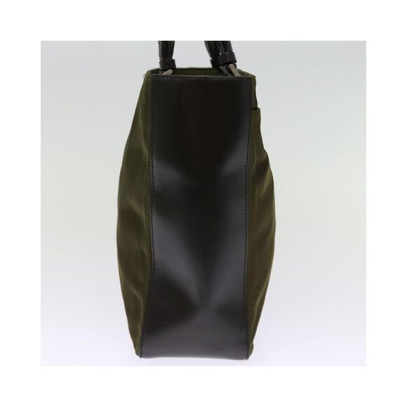 Pre Loved prada  Hand Bag Nylon Khaki Auth 75996 Women Handbags - Picture 4 of 8